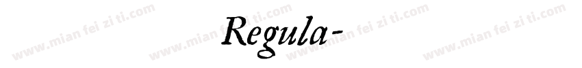 露珠格格体 Regula字体转换